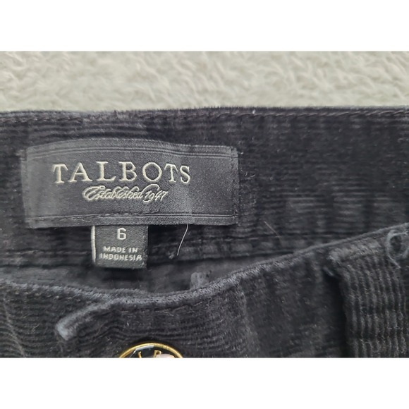 Talbots‎ Corduroy Pants Sz 6 Black Signature Boot Mid Rise 30X31 Stretch Preppy - Picture 4 of 12